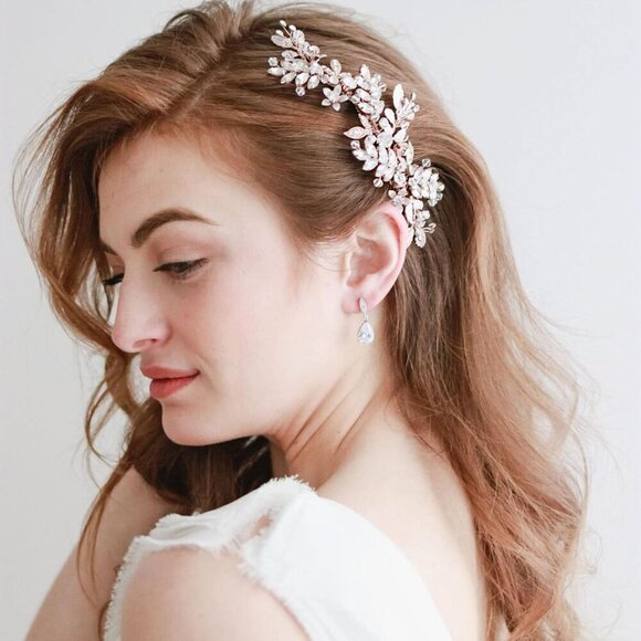 ?Women Silver Wedding Hair Clips Bridal Headpiece Prom Hair Accessories main image 6